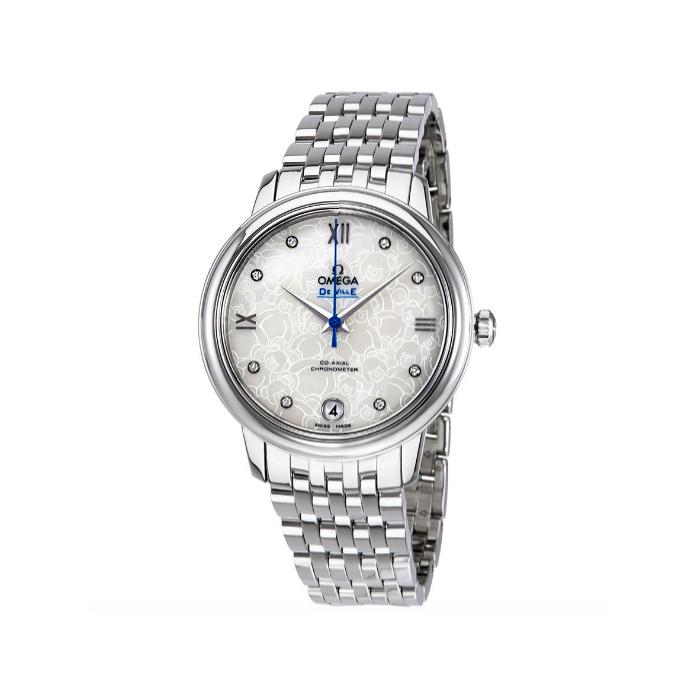 De Ville Prestige Co-Axial 32.7mm Mother of Pearl Diamond Dial Orbis Women's Watch 424.10.33.20.55.004