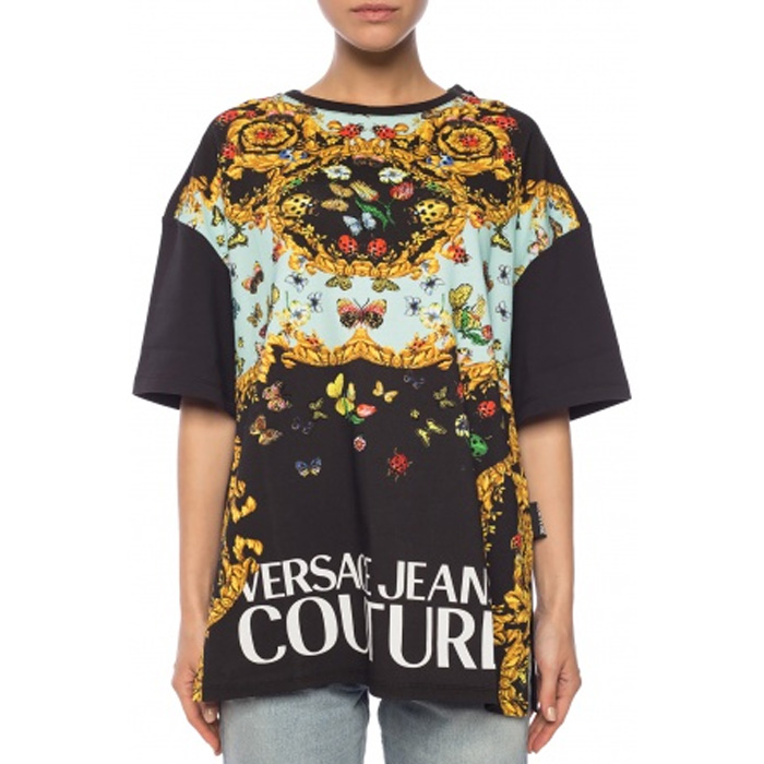 VERSACE JEAN LADIES T-SHIRT ヴェルサーチ ジーンレディースTシャツ B2HUA7DP 30183 112