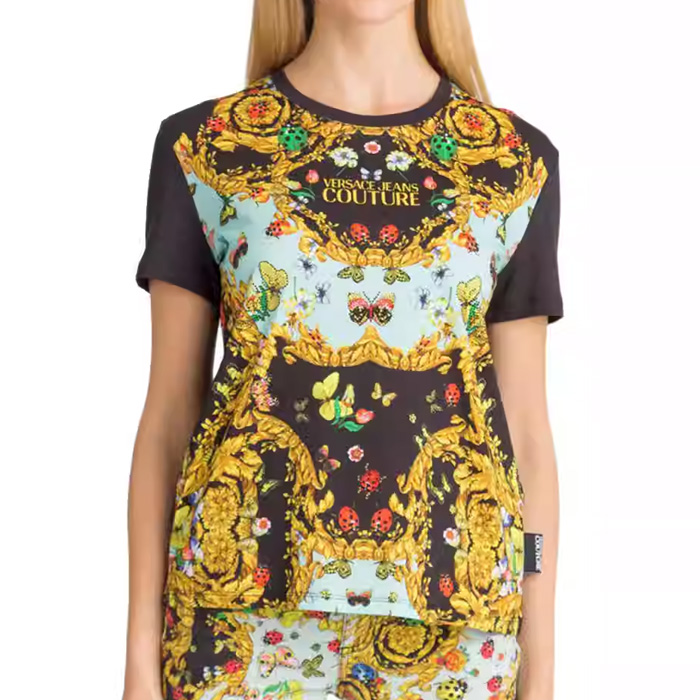 VERSACE JEAN LADIES T-SHIRT ヴェルサーチ ジーンレディースTシャツ B2HUA7EP 36242 112