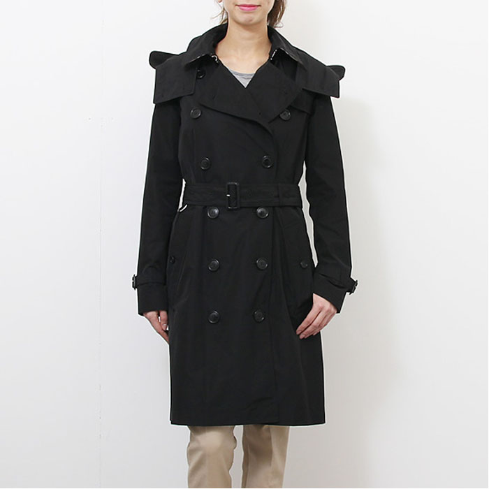 BURBERRY LADY COAT KENSINGTON 8006111 BLACK 19FW