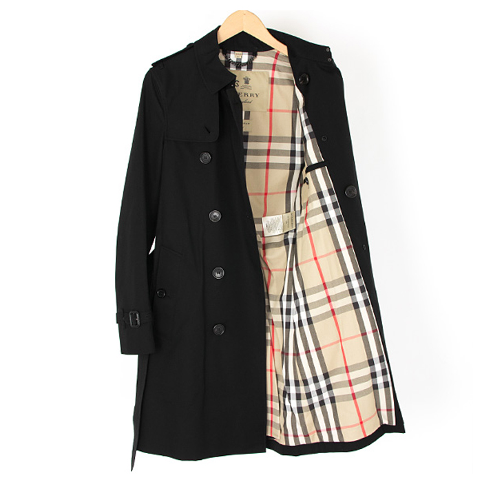 BURBERRY MEN COAT バーバリーメンズコート 3911052BLK BLACK SANDRINGHAM LONG