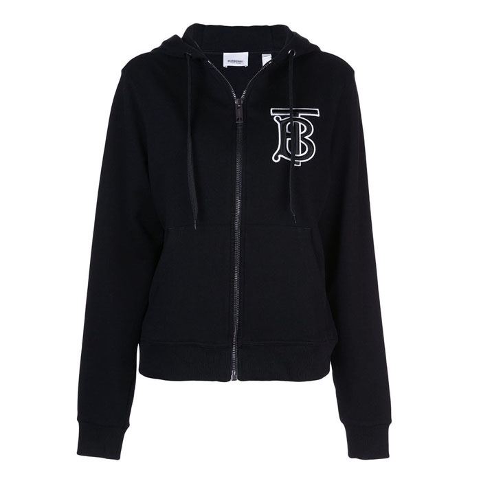 BURBERRY LADY SPORT JACKET バーバリーレディスポーツジャケット 8017447 BLACK Aubree black over hoodie 19FW