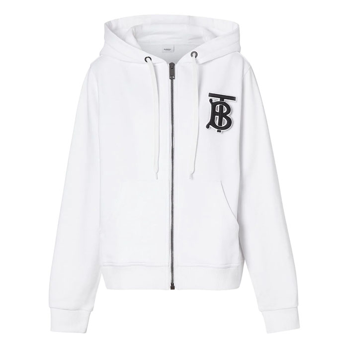 BURBERRY LADY SPORT JACKET バーバリーレディスポーツジャケット 8017448 WHITE Aubree white over hoodie 19FW