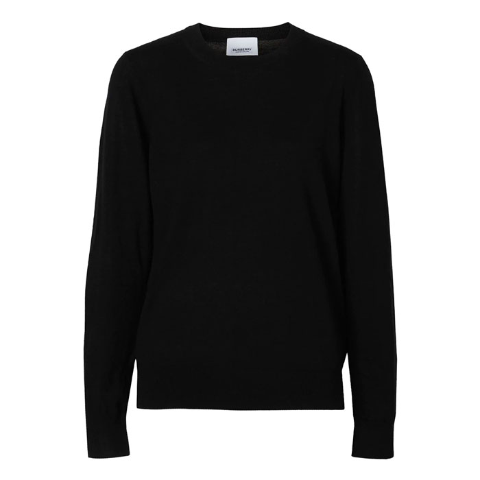 バーバリー BURBERRY ニット セーター レディース チェック ROUND NECK KNIT ブラック 8017019 BLK