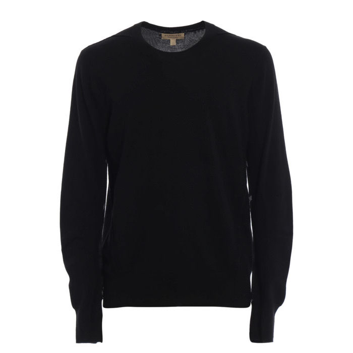 BURBERRY MEN SWEATER バーバリーメンズセーター 4061741 Black Carter black wool sweater 19FW