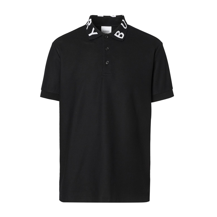 BURBERRY MEN POLO-SHIRTS バーバリーメンズポロシャツ 8013499BLK Logo intarsia polo shirt