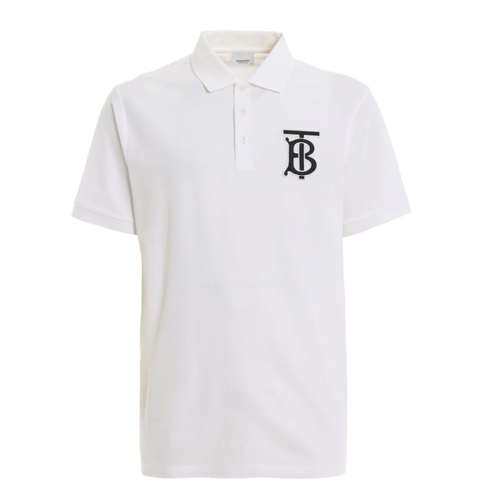 BURBERRY MEN POLO-SHIRTS バーバリーメンズポロシャツ 8016287WHIT Warren monogram polo shirt