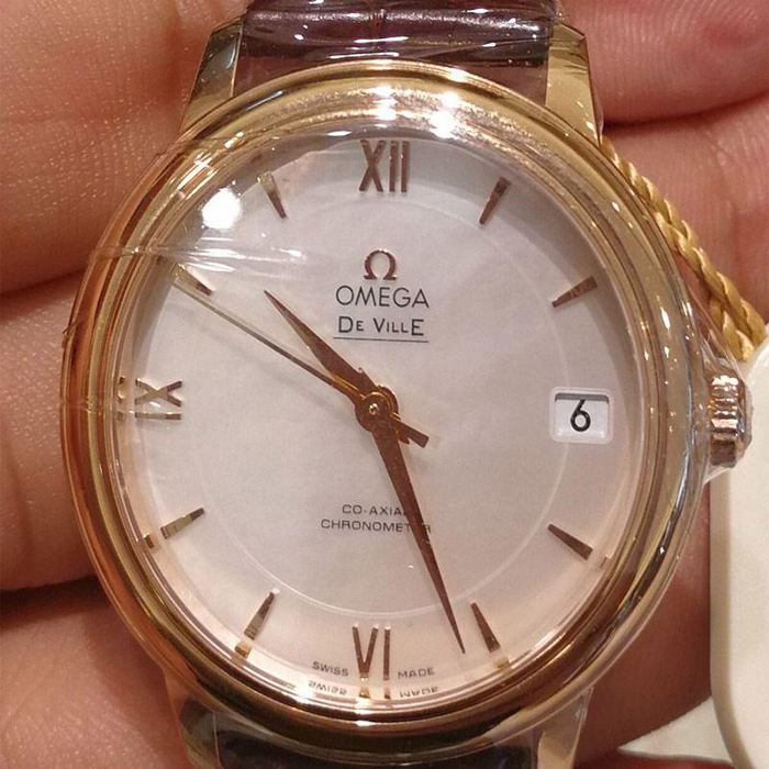 OMEGA DE VILLE PRESTIGE CO-AXIAL ROSE GOLD MOTHER OF PEARL DIAL 424.53.33.20.05.001