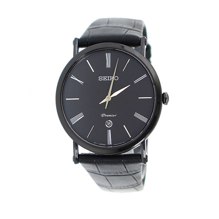 SEIKO pull Mie Premier quartz men watch SKP401P1 black