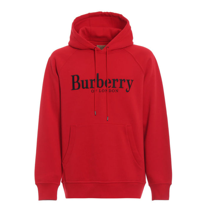 BURBERRY MEN SWEAT SHIRT バーバリーメンズスウェットシャツ 8007833 Bright Red Clarke red cotton hoodie 19FW