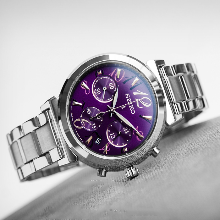 SEIKO LUKIA W Chronograph SSB Quartz Purple SRW863P1