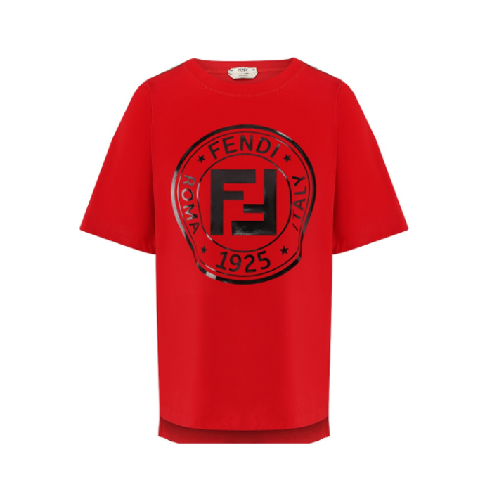 フェンディ FENDI レディース Tシャツ 半袖 FFロゴ コットン レッド FAF073 AB4E F188L