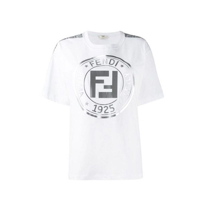 フェンディ FENDI レディース Tシャツ 半袖 FFロゴ コットン FAF073 AB4E F188P