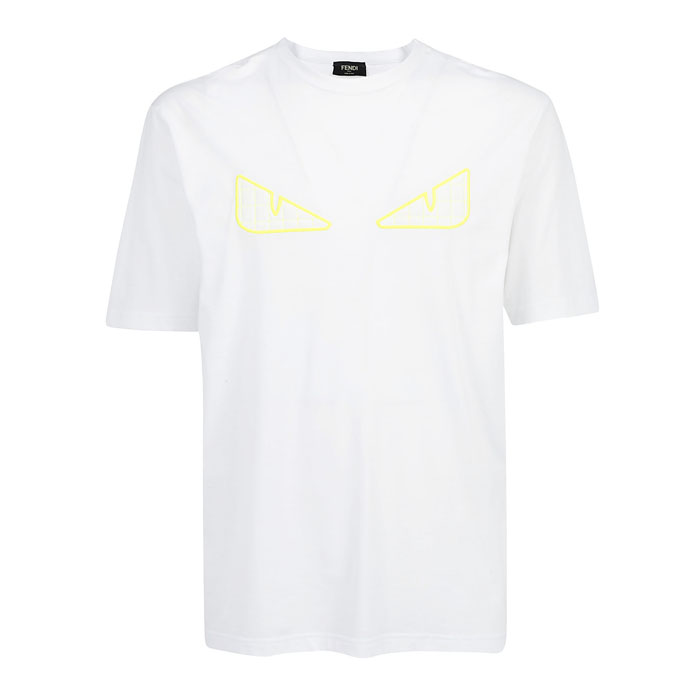 フェンディ FENDI MEN T-SHIRT メンズ Tシャツ FAF538 A8JT F188J White 19FW