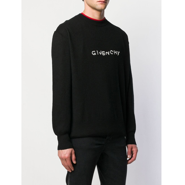 GIVENCHY MEN SWEATER ジバンシーメンズセーター BM908P4Y3J001 Embroidered logo sweater