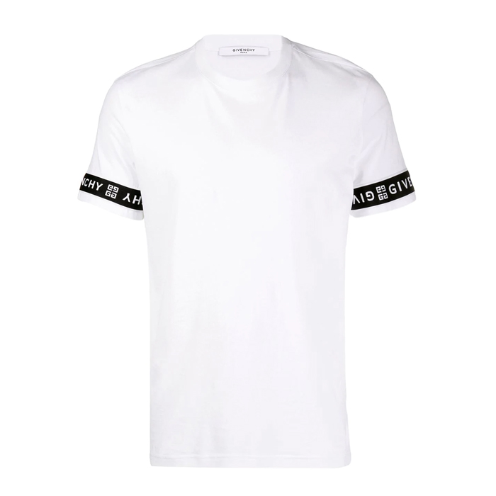 GIVENCHY MEN T-SHIRTS ジバンシィ メンズ Tシャツ BM70NT3002100 sleeve logo print band T-shirt