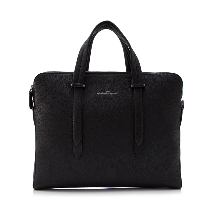 フェラガモ FERRAGAMO メンズブラックブリーフケース 24-0469 CALF NERO