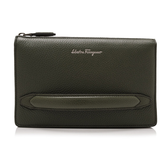 フェラガモ FERRAGAMO ブラッククラッチバッグ 24-0472 CALF NERO