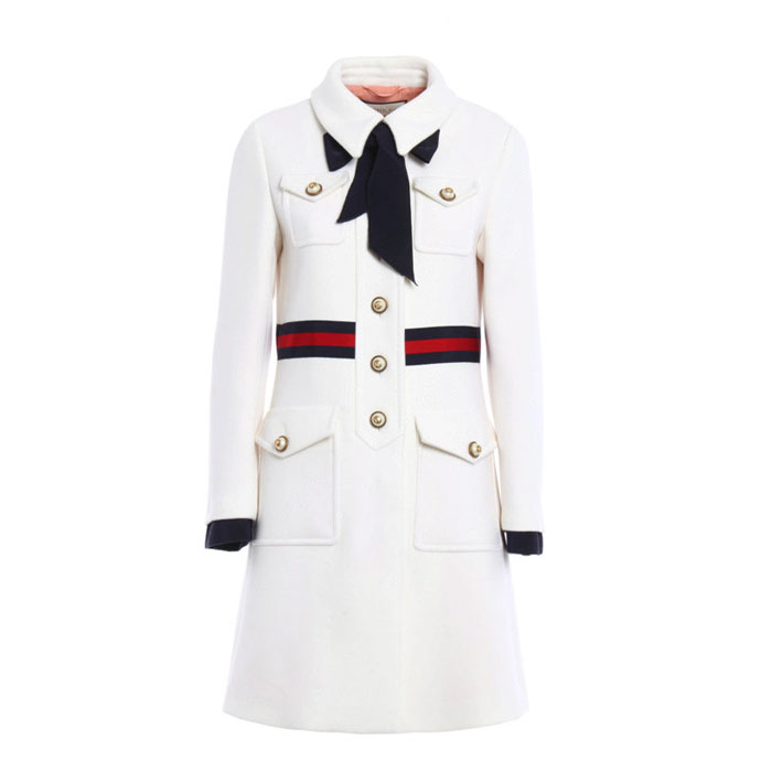 GUCCI LADY COAT グッチ レディー コート 448610 ZHW03 9379 Wool coat with Web 19FW