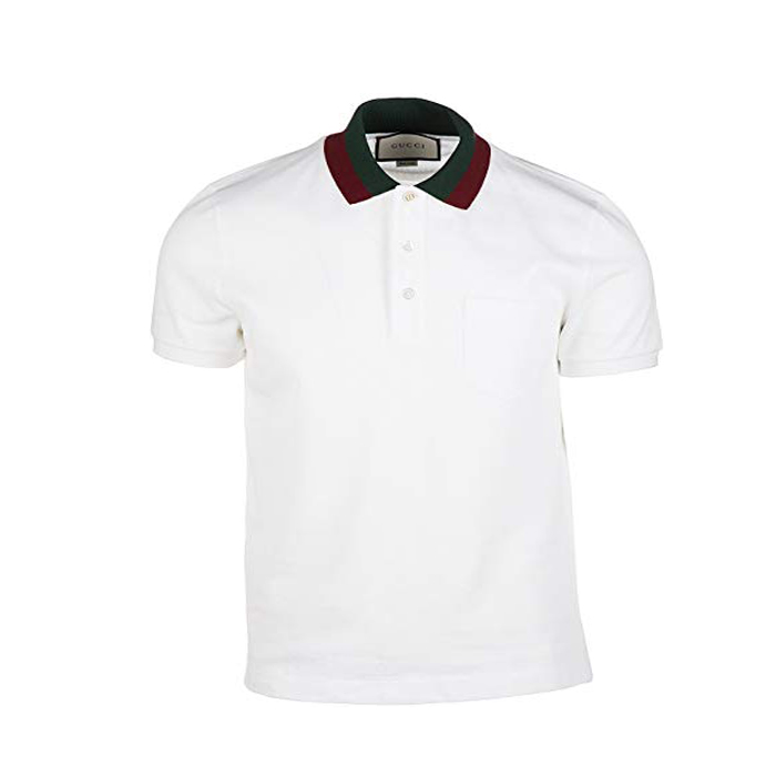 Gucci Men's Short Sleeve t Shirt Polo Collar White 408321 X7331 9060