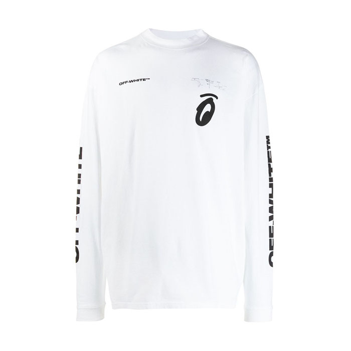 OFF WHITE MEN T-SHIRT オフ ホワイト メンズ Tシャツ OMAB032E19185010 0110 Long Sleeve 19FW