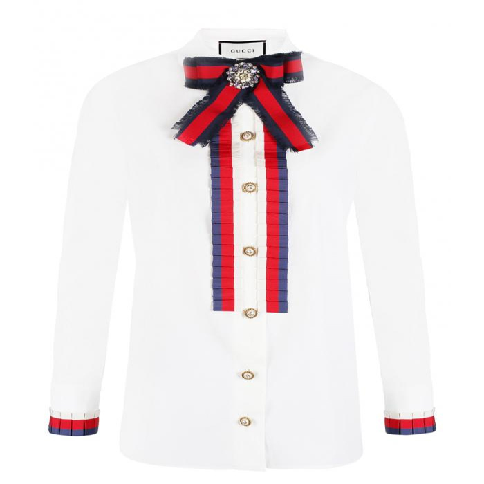 Gucci Bow Gucci Bow Embellished Shirt 451007 ZIK21 9220