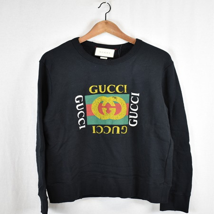 Gucci damage processing old logo sweat shirt 454569 X5J57 1015