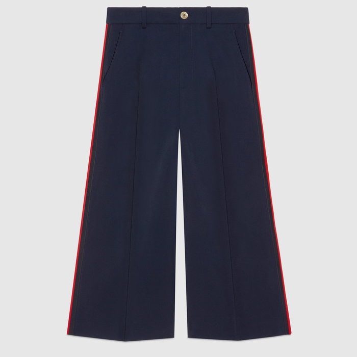 Gucci Viscose culotte pant with Web ?523250 ZKR01 4755