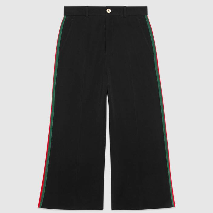 Gucci Viscose culotte pant with Web ?523250 ZKR01 1060