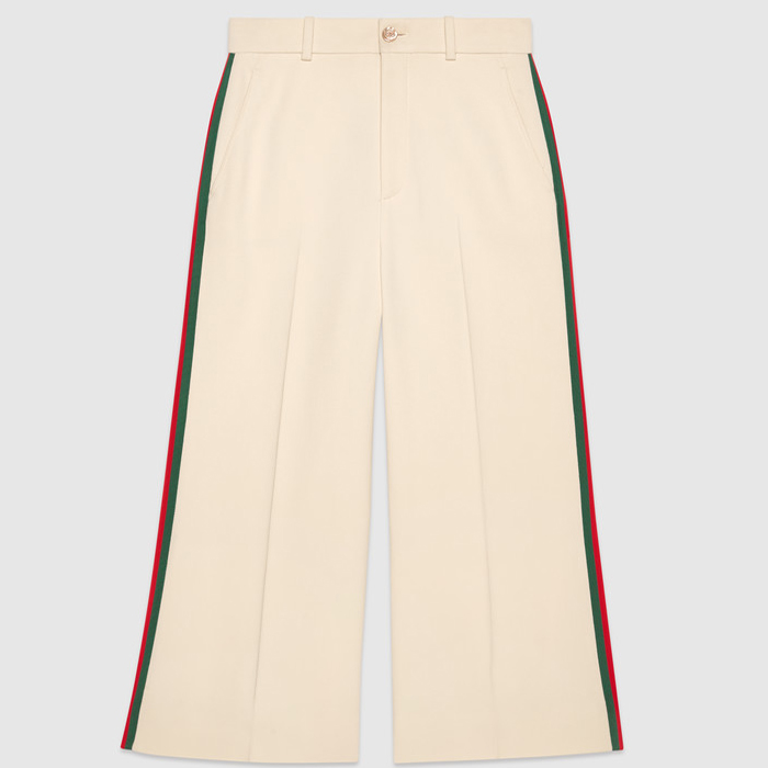 Gucci Viscose culotte pant with Web ?523250 ZKR01 9992