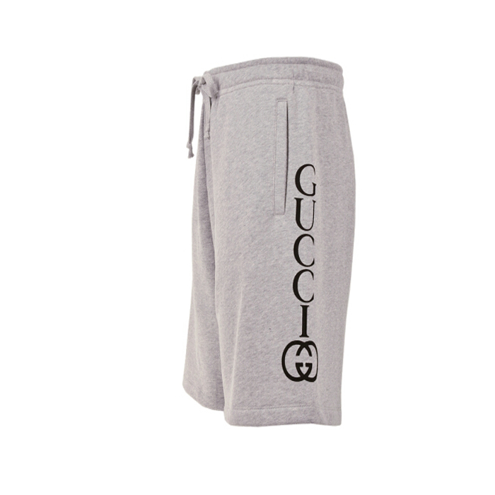 GUCCI Pants Men's Letter Print Elastic Tether Sports Casual Shorts Gray 536557 X3Q38 1111