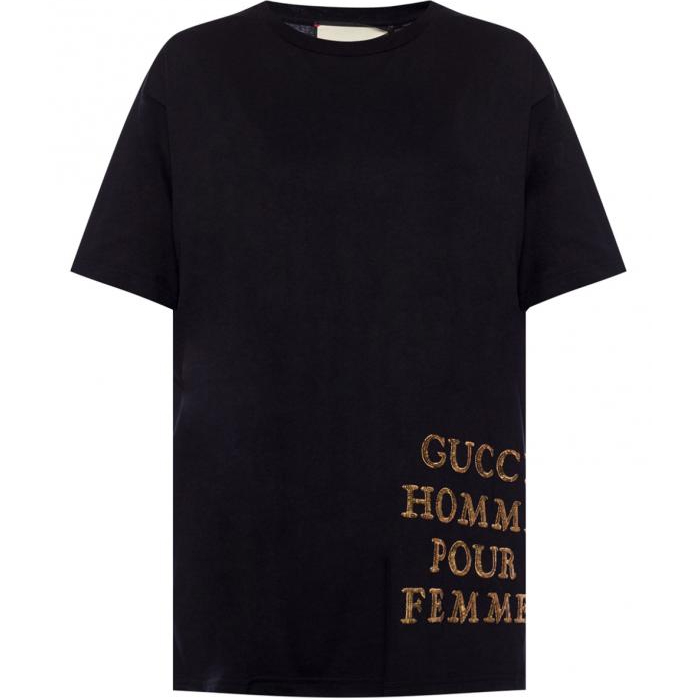 GUCCI LOGO APPLIQUED T-SHIRT 539081 XJA5O 1815