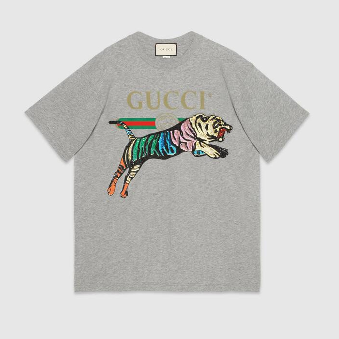 Gucci Oversize cotton T-shirt with tiger 539081 XJASJ 1230