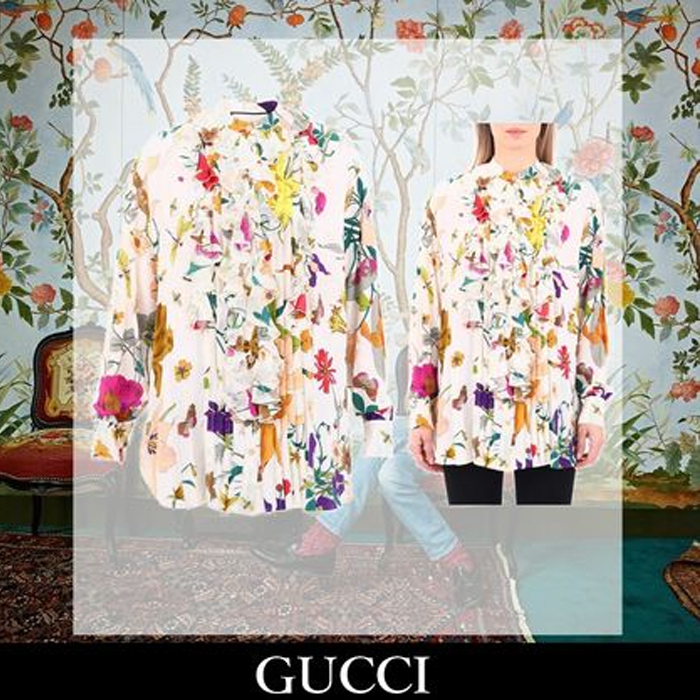 GUCCI Long Sleeves Elegant Style Shirts & Blouses 544889 ZAAO0 9275