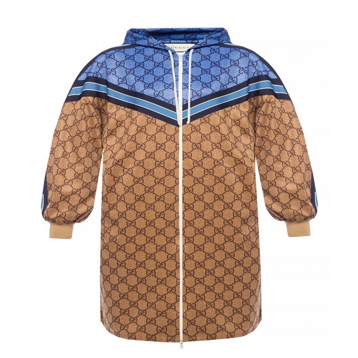 GUCCI PATTERNED HOODED JERSEY JACKET 550604 XJADG 2144