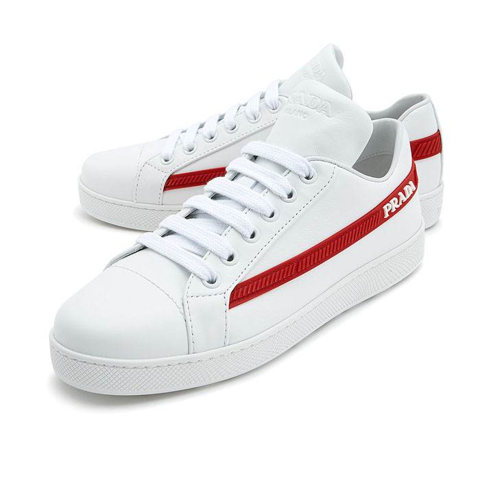 プラダ PRADA レディースシューズ 1E266L 3K1L BIANCO ROSSO WHITE