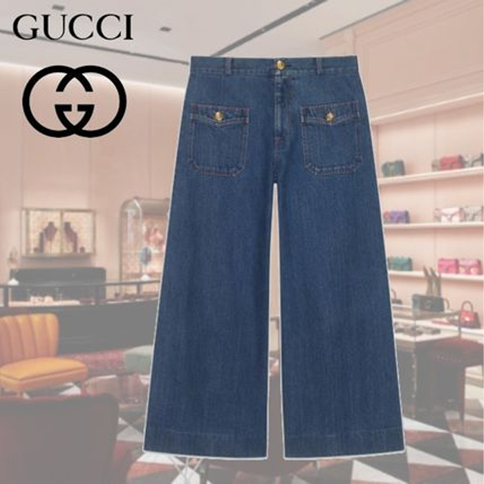 GUCCI Denim Plain Long Jeans 572694 XDAJV 4100