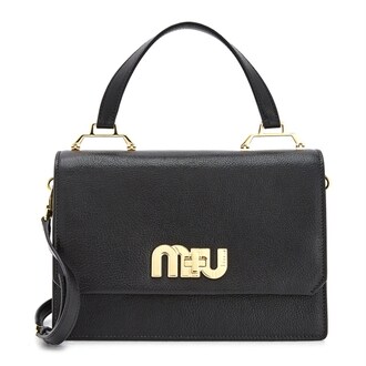 ミュウミュウ MIU MIU レディースマドラス ロゴ バッグ  5BA062 2AJB NERO