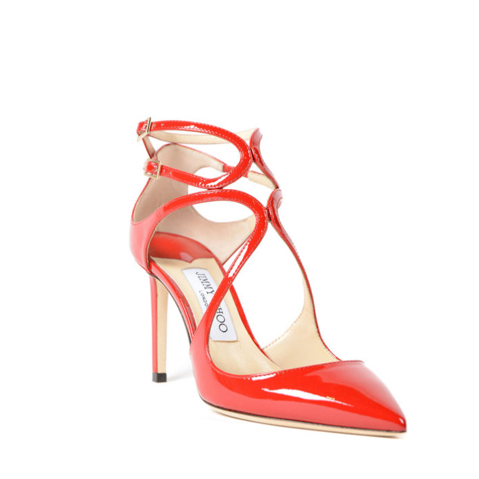 JIMMY CHOO Lancer 85 patent leather pumps