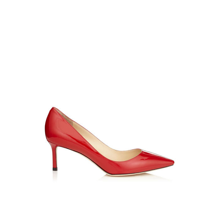 ROMY 40 Red Patent Pointy Toe Pumps