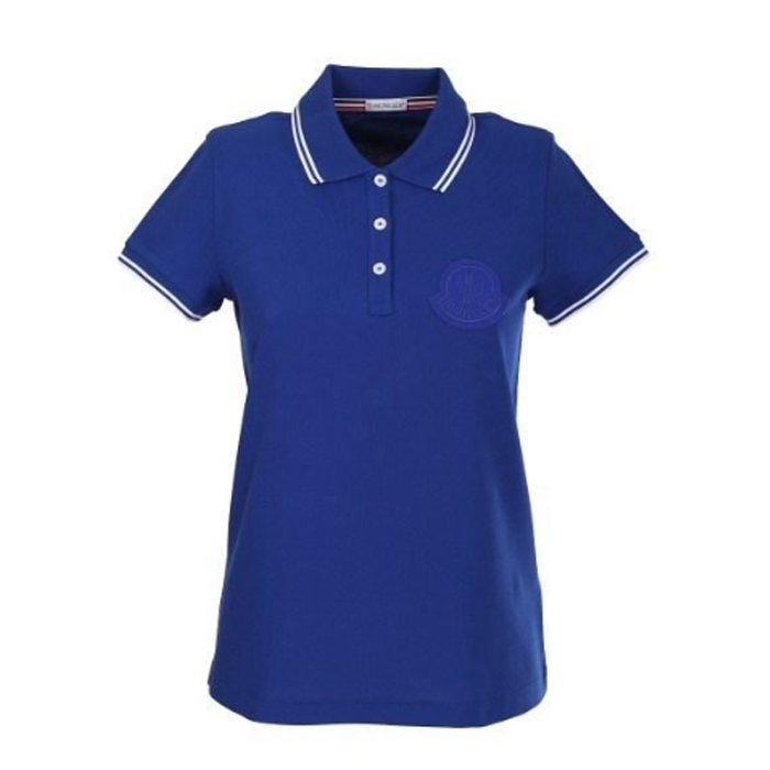 MONCLER LADY  POLO-SHIRT モンクレール レディ ポロ シャツ 83860-61 V8003 754 BLUE