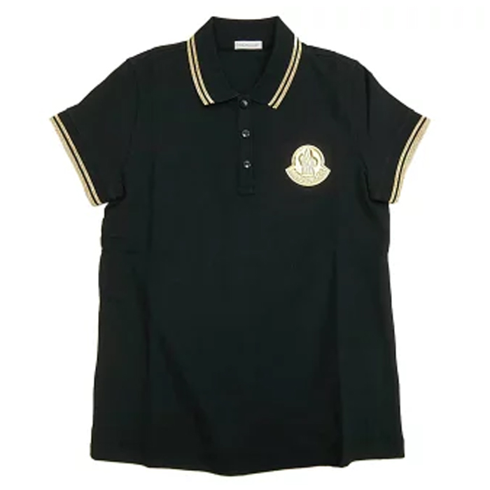 MONCLER LADY POLO-SHIRT モンクレール レディ ポロ シャツ 83513-00 84667 999 BLACK