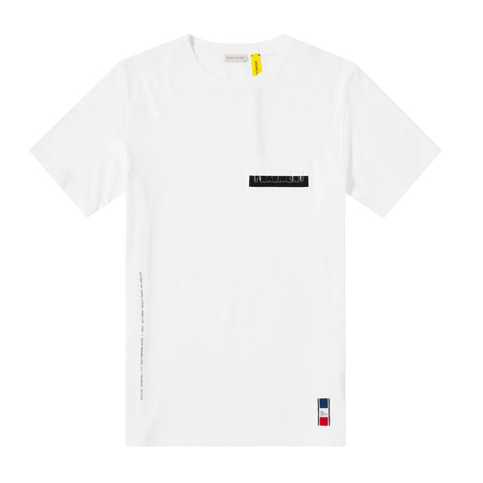 MONCLER MEN T-SHIRT S モンクレール メンズ Tシャツ 80005-50 8391Q 001 White