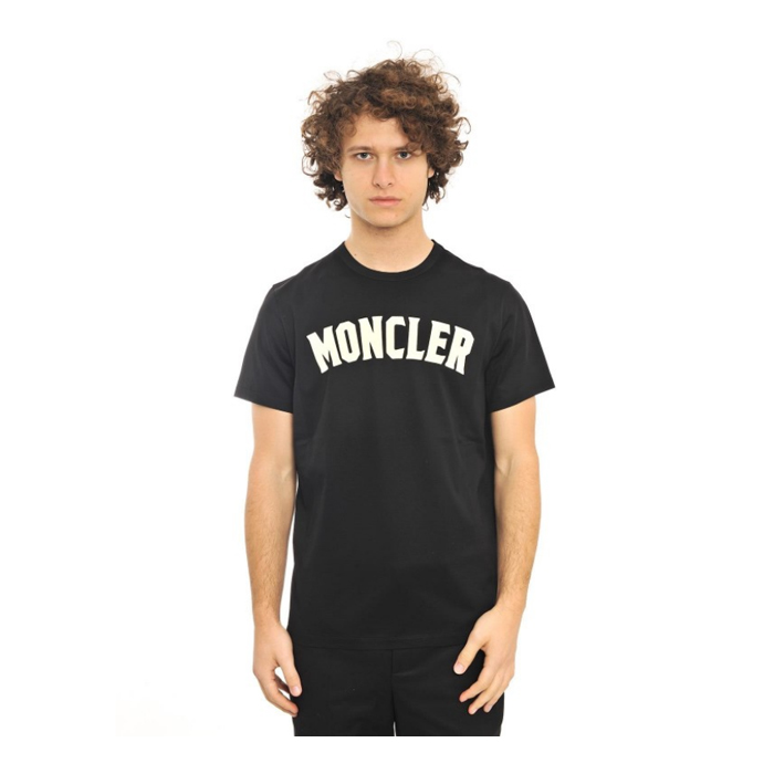 MONCLER MEN T-SHIRT S モンクレール メンズ Tシャツ 80453-50 8390Y 999 Black