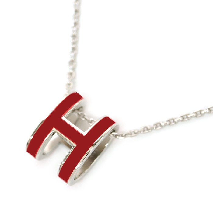 エルメス HERMES Necklaces & Pendants Silver レディースネックレス＆ペンダントシルバー H147991FP-O ROUGE H