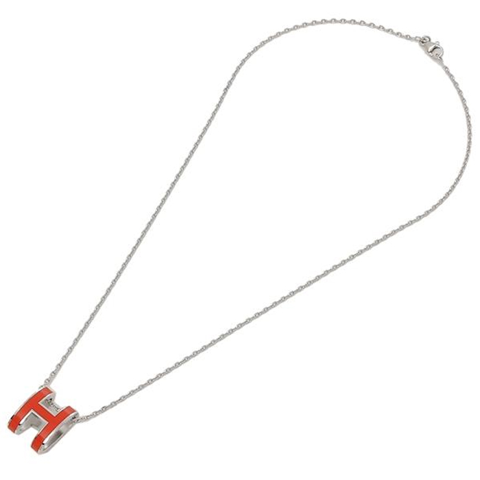 HERMES Necklaces & Pendants Silver エルメスネックレス＆ペンダントシルバー H147991FP86 SILVER ORANGE FONCE