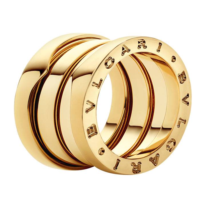 B.zero1 three-band ring in 18 kt yellow gold AN191023 MVXLZN