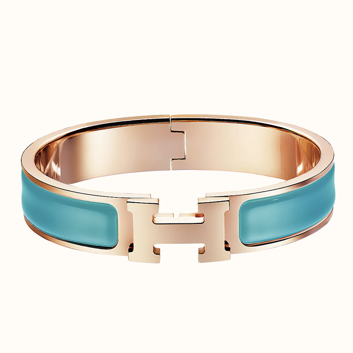 エルメス HERMES BRACELET レディースブレスレット H700001FO5NPM ROSEGOLD BLEU DU NORD