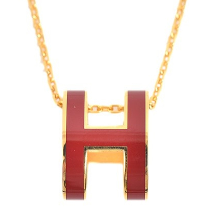 HERMES PENDANT エルメス ペンダント H147991F GOLD ROUGE H