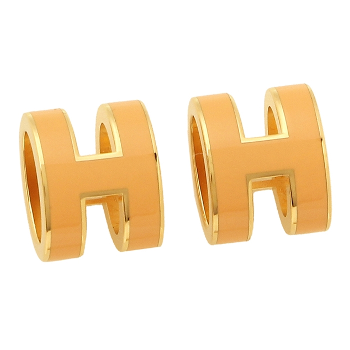 エルメス HERMES EARRING レディースイヤリング H608001F42 GOLD ORANGE CLEMENTINE